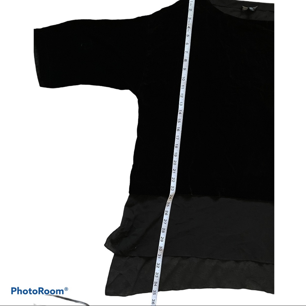 🔴 SOLD Eileen Fisher Black Velvet Silk Tunic | L - Picture 9 of 11